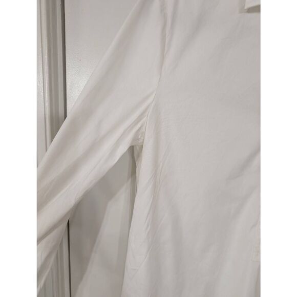 J. McLaughlin Tunic Popover Top women's medium white minimalist classic basics - Picture 4 of 5